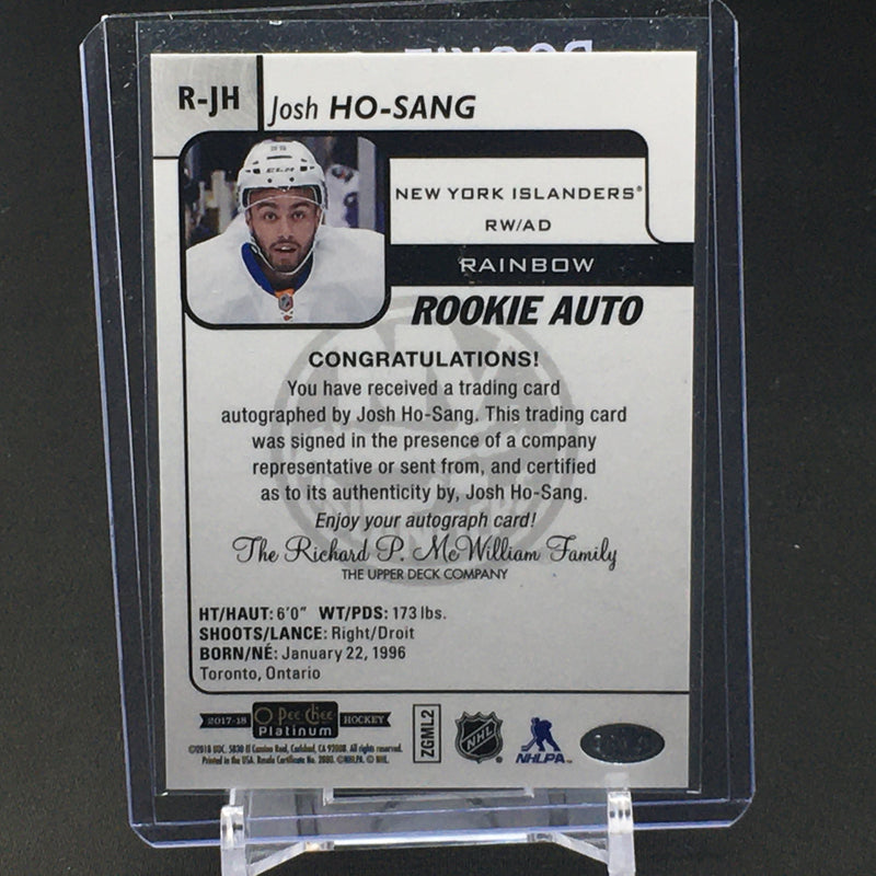 2017 UPPER DECK O-PEE-CHEE PLATINUM - ROOKIE AUTO - J. SANG -