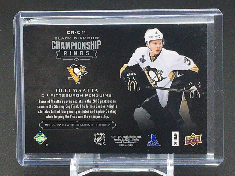 2016 UPPER DECK BLACK DIAMOND - CHAMPIONSHIP RINGS - O. MAATTA -