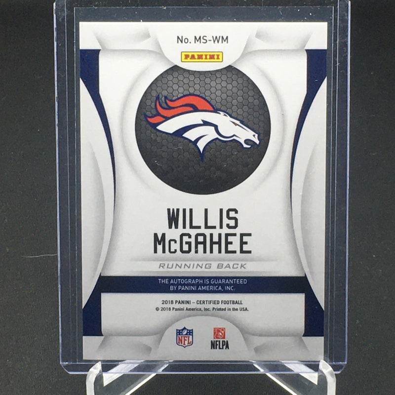 2018 PANINI CERTIFIED - MIRROR SIGNATURES - W. McGAHEE - #MS-WM - #'D/50 - AUTOGRAPH