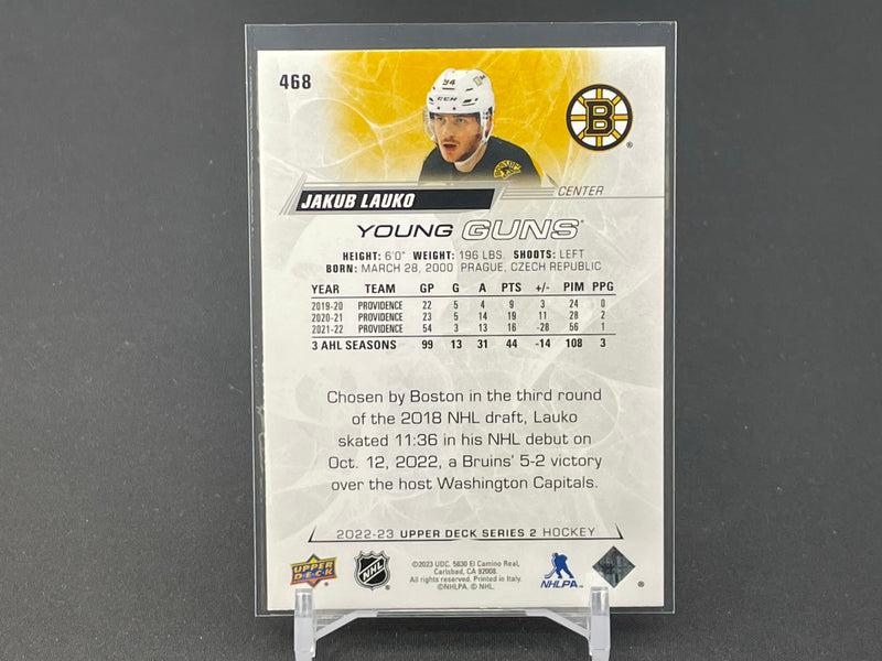 2022 UPPER DECK SERIES TWO - YOUNG GUNS - J. LAUKO -
