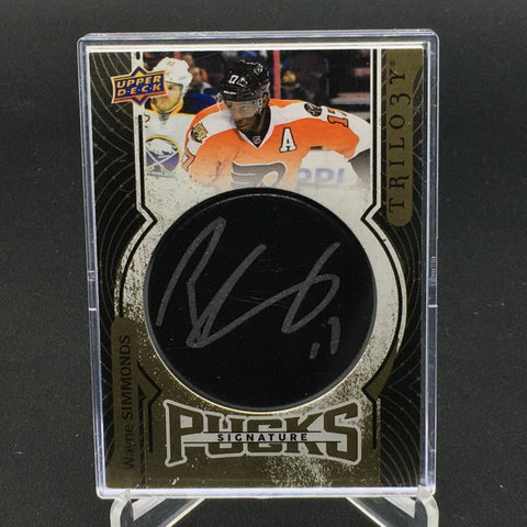 2017 UPPER DECK TRILOGY - SIGNATURE PUCKS - W. SIMMONDS - #SP-WS - AUTOGRAPH - PUCK