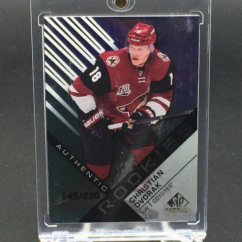 2016 UPPER DECK SP GAME USED HOCKEY - AUTHENTIC ROOKIES - C. DVORAK - #103 - #'D/220