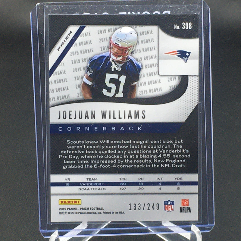 2019 PANINI PRIZM - ORANGE PRIZM - J. WILLIAMS - #398 - #'D/249 - RC