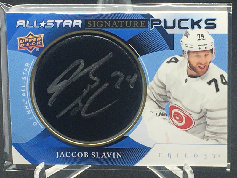 2020 UPPER DECK TRILOGY - ALL STAR SIGNATURE PUCKS - J. SLAVIN -