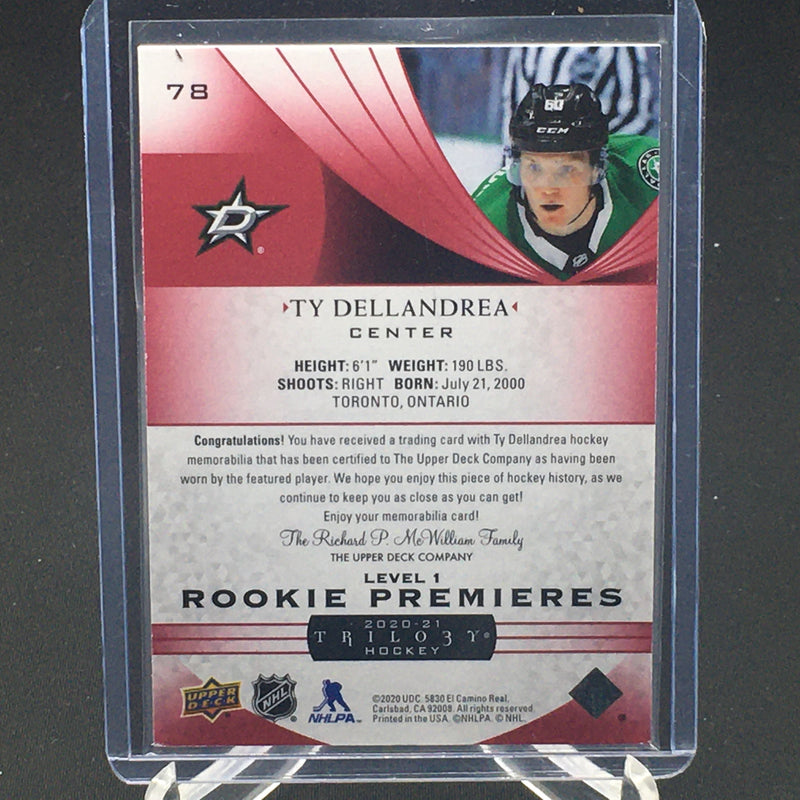 2020 UPPER DECK TRILOGY - ROOKIE PREMIERES - T. DELLANDREA - #78 - #'D/499 - JERSEY