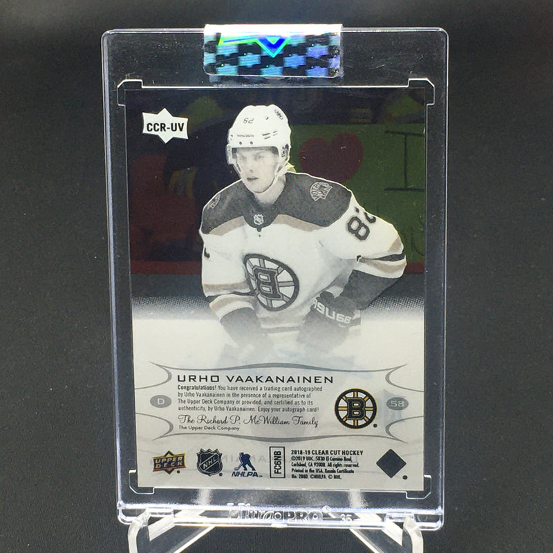 2018 UPPER DECK CLEAR CUT - U. VAAKANAINEN -
