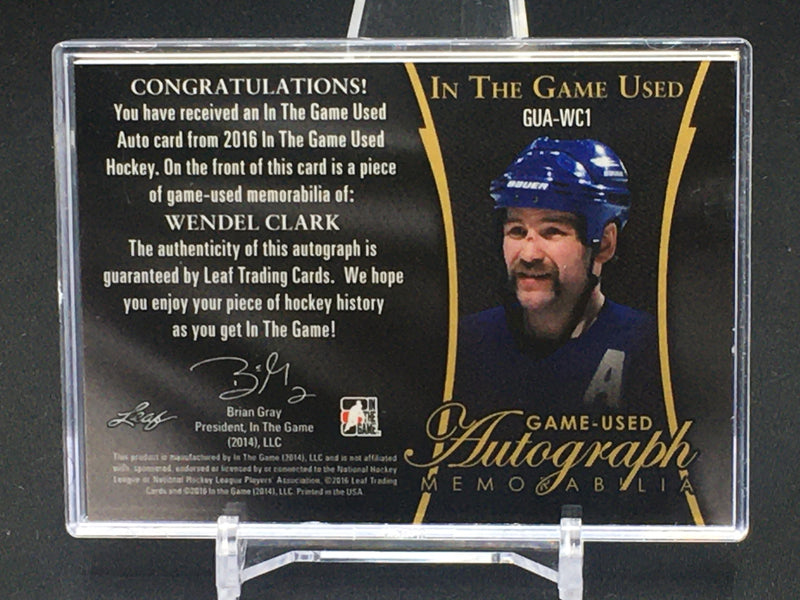 2016 LEAF IN THE GAME USED - GAME USED AUTOGRAPH MEMORABILIA - W. CLARK - #GUA-WC1 - #'D/2 - AUTOGRAPH - JERSEY