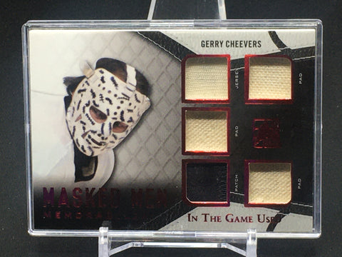 2016 LEAF IN THE GAME USED - MASKED MEN MEMORABILIA - G. CHEEVERS - #MM-04 - #'D/3 - DUAL JERSEY
