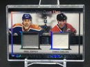 2016 LEAF IN THE GAME USED - DUAL GAME USED MEMORABILIA - P. COFFEY/ C. CHELIOS - #GD-19 - #'D/2 - DUAL JERSEY