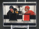 2016 LEAF IN THE GAME USED - DUAL GAME USED MEMORABILIA - M. LEMIEUX/ B. HULL - #GD-18 - #'D/45 - DUAL JERSEY