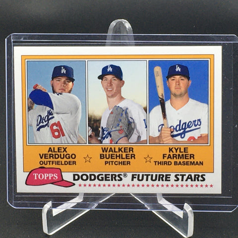 2018 TOPPS ARCHIVES - DODGERS FUTURE STARS - A. VERDUGO/ W. BUEHLER/ K. FARMER - #FS-LAD