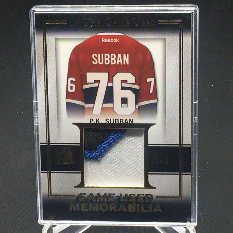 2016 LEAF IN THE GAME USED - GAME USED MEMORABILIA - P. SUBBAN - #GUP-18 - #'D/5 - PATCH