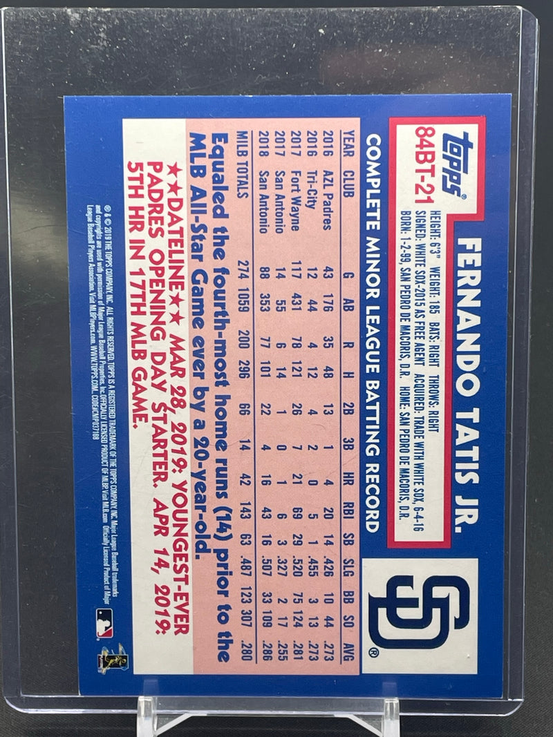 2019 TOPPS BOX TOPPER - JUMBO - 35TH ANNIVERSARY - F. TATIS JR. -