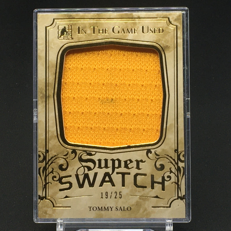 2016 LEAF IN THE GAME USED HOCKEY - SUPER SWATCH - T. SALO - #SS-40 - #'D/25 - JUMBO JERSEY