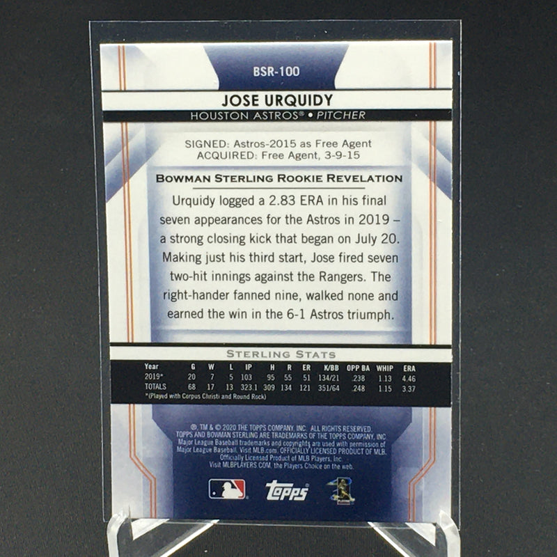 2020 TOPPS BOWMAN STERLING - J. URQUIDY -