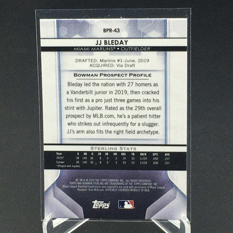 2020 TOPPS BOWMAN STERLING - J. BLEDAY -