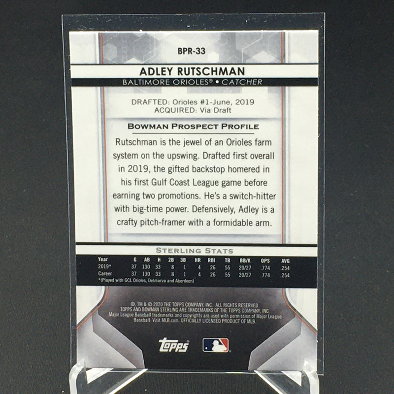 2020 TOPPS BOWMAN STERLING - A. RUTSCHMAN -