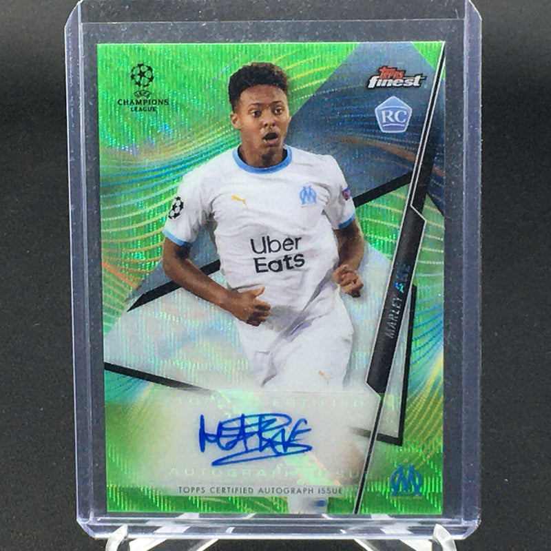 2021 TOPPS FINEST UEFA - GREEN WAVE REFRACTOR - M. AKE - #FA-MA - #'D/99 - AUTOGRAPH - RC