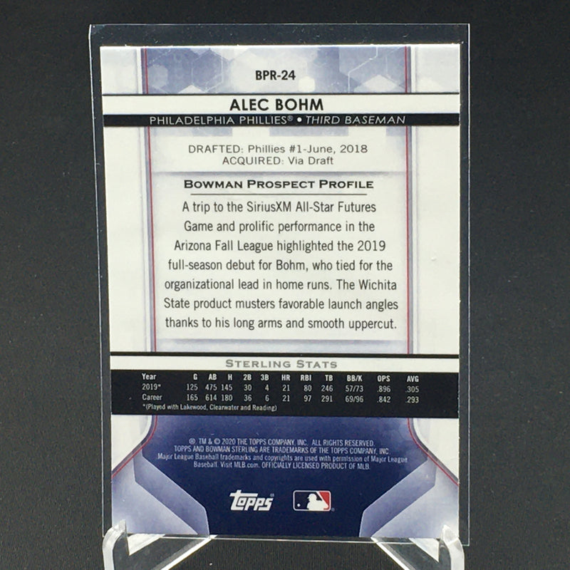 2020 TOPPS BOWMAN STERLING - A. BOHM -