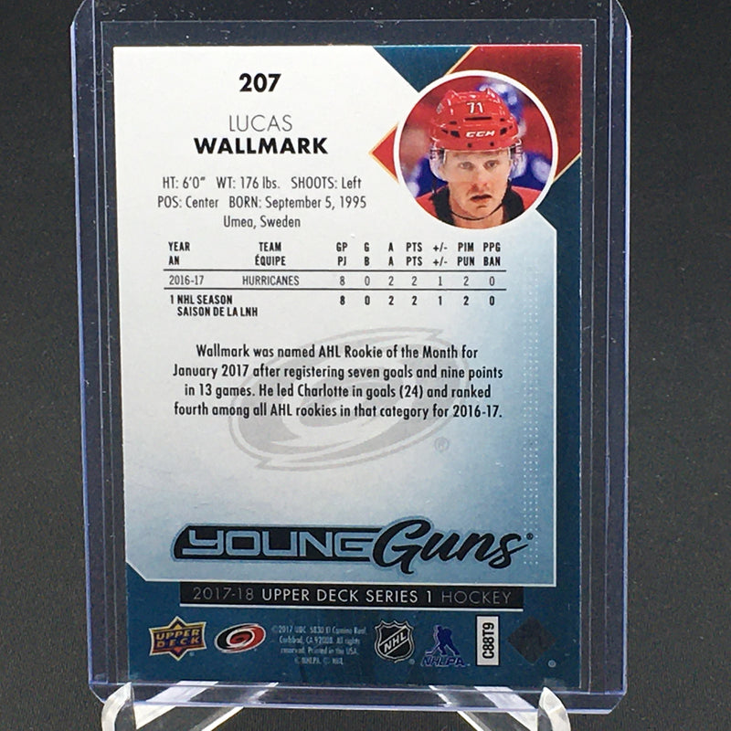 2017 UPPER DECK SERIES ONE - YOUNG GUNS - L. WALLMARK -