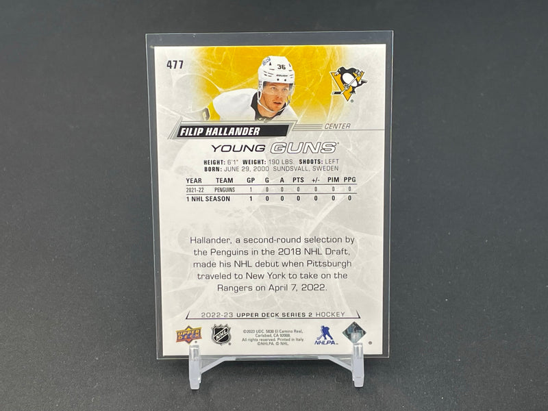 2022 UPPER DECK SERIES TWO - YOUNG GUNS - F. HALLANDER -