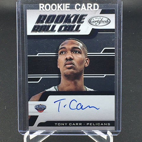 2018 PANINI CERTIFIED - ROOKIE ROLL CALL - T. CARR - #RRC-TC - AUTOGRAPH - RC