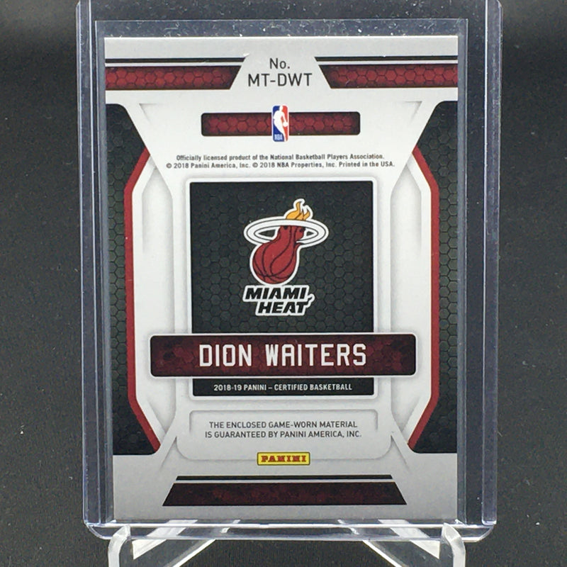 2018 PANINI CERTIFIED - D. WAITERS - #MT-DWT - #'D/149 - JERSEU RELIC