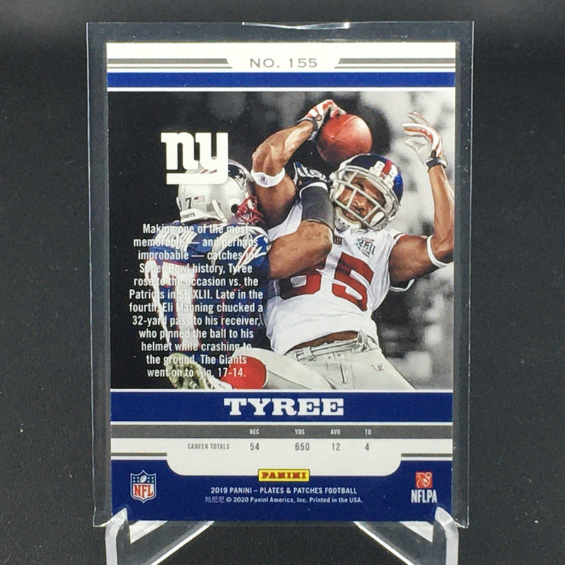 2019 PANINI PLATES & PATCHES - BLUE - D. TYREE - #155 - #'D/60