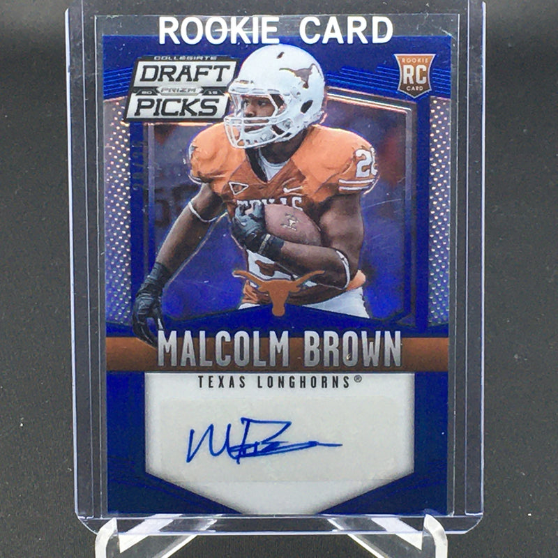 2015 PANINI COLLEGIATE DRAFT PICKS - BLUE PRIZM - M. BROWN - #216 - #'D/25 - AUTOGRAPH - RC