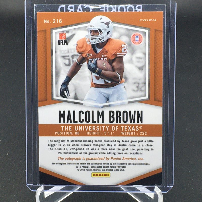 2015 PANINI COLLEGIATE DRAFT PICKS - BLUE PRIZM - M. BROWN - #216 - #'D/25 - AUTOGRAPH - RC