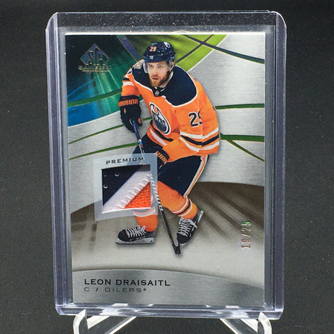 2019 UPPER DECK SP GAME USED HOCKEY - L. DRAISAITL - #28 - #'D/25 - RELIC