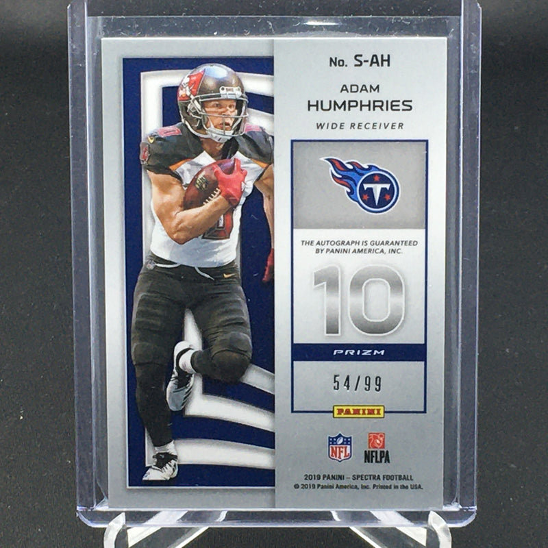 2019 PANINI SPECTRA - A. HUMPHRIES - #S-AH - #'D/99 - AUTOGRAPH