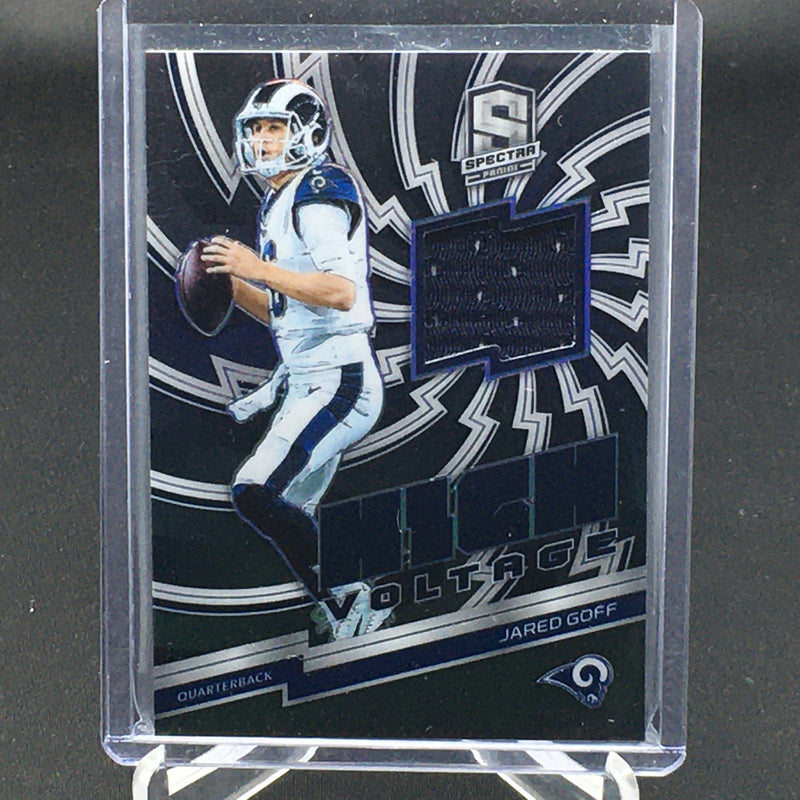 2019 PANINI SPECTRA - HIGH VOLTAGE - PRIZM - J. GOFF - #HV-15 - #'D/99 - JERSEY RELIC