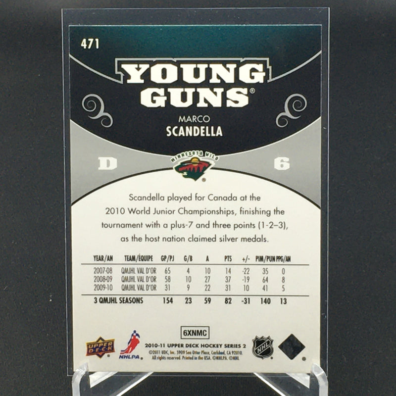 2010 UPPER DECK SERIES TWO- YOUNG GUNS - M. SCANDELLA -