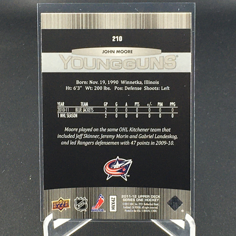 2011 UPPER DECK SERIES ONE - YOUNG GUNS - J. MOORE -