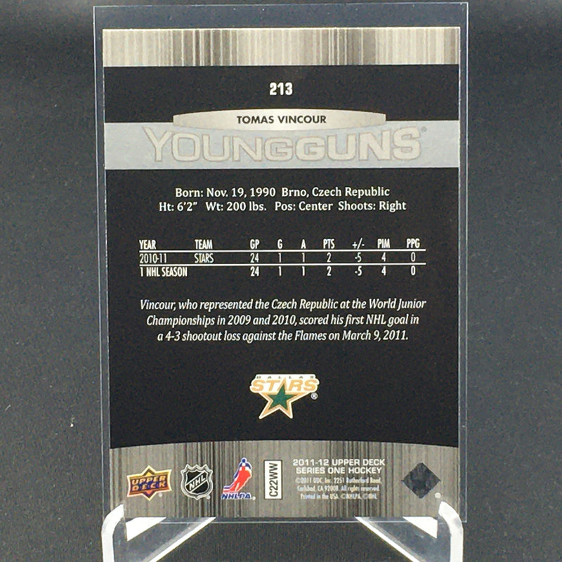 2011 UPPER DECK SERIES ONE - YOUNG GUNS - T. VINCOUR -