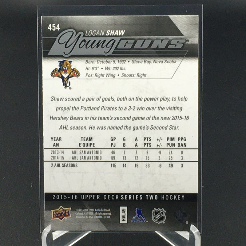 2015 UPPER DECK SERIES TWO - YOUNG GUNS - L. SHAW -