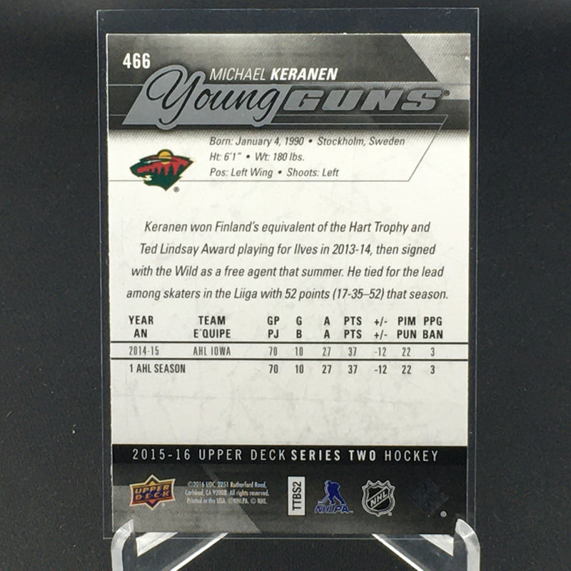2015 UPPER DECK SERIES TWO - YOUNG GUNS - M. KERANEN -