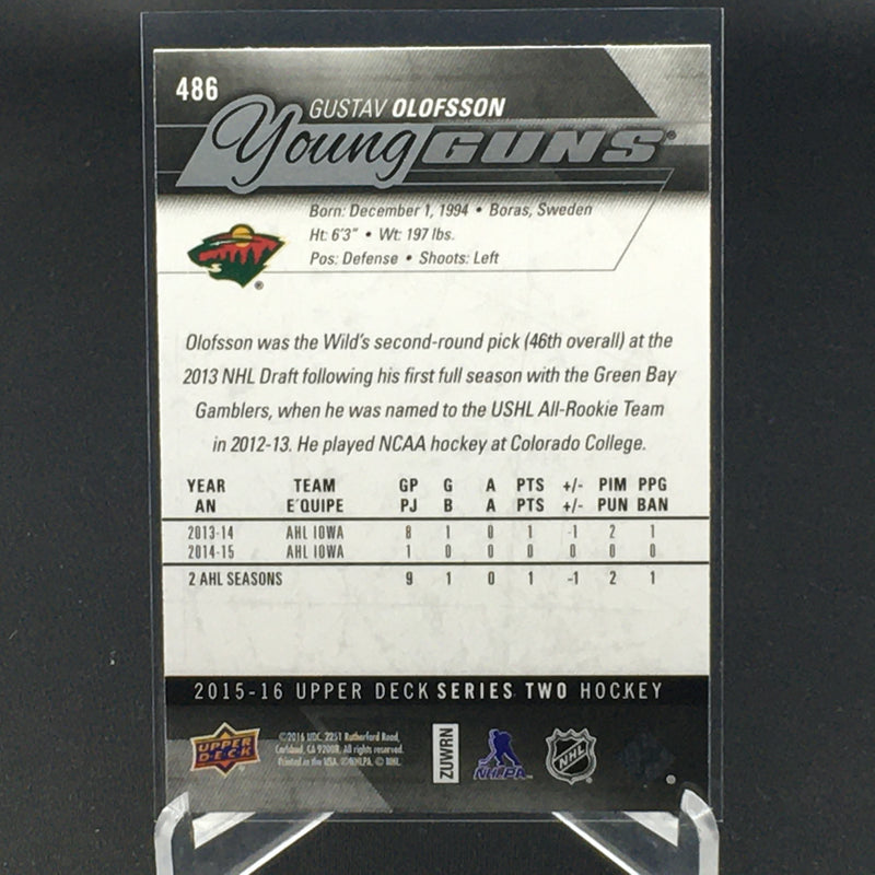 2015 UPPER DECK SERIES TWO - YOUNG GUNS - G. OLOFSSON -