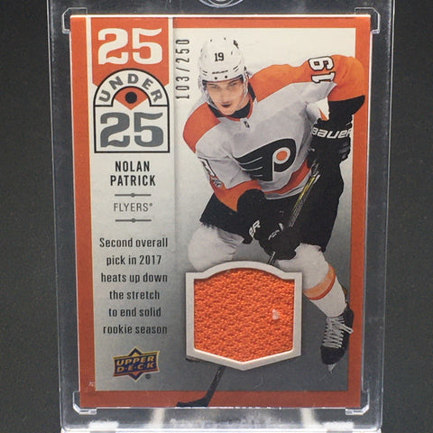 2018 UPPER DECK SERIES ONE - UNDER 25 - N. PATRICK - #U25-13 - #'D/250 - JERSEY