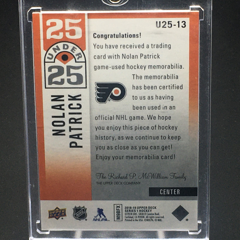2018 UPPER DECK SERIES ONE - UNDER 25 - N. PATRICK - #U25-13 - #'D/250 - JERSEY