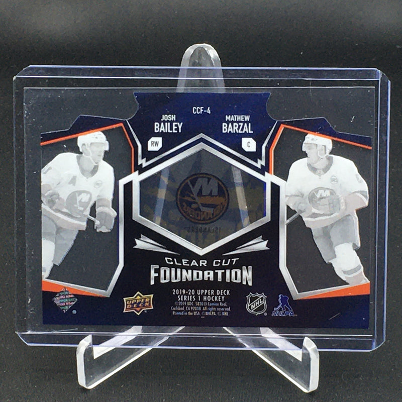 2019 UPPER DECK SERIES ONE - CLEAR CUT FOUNDATION - M. BARZAL/ J. BAILEY -