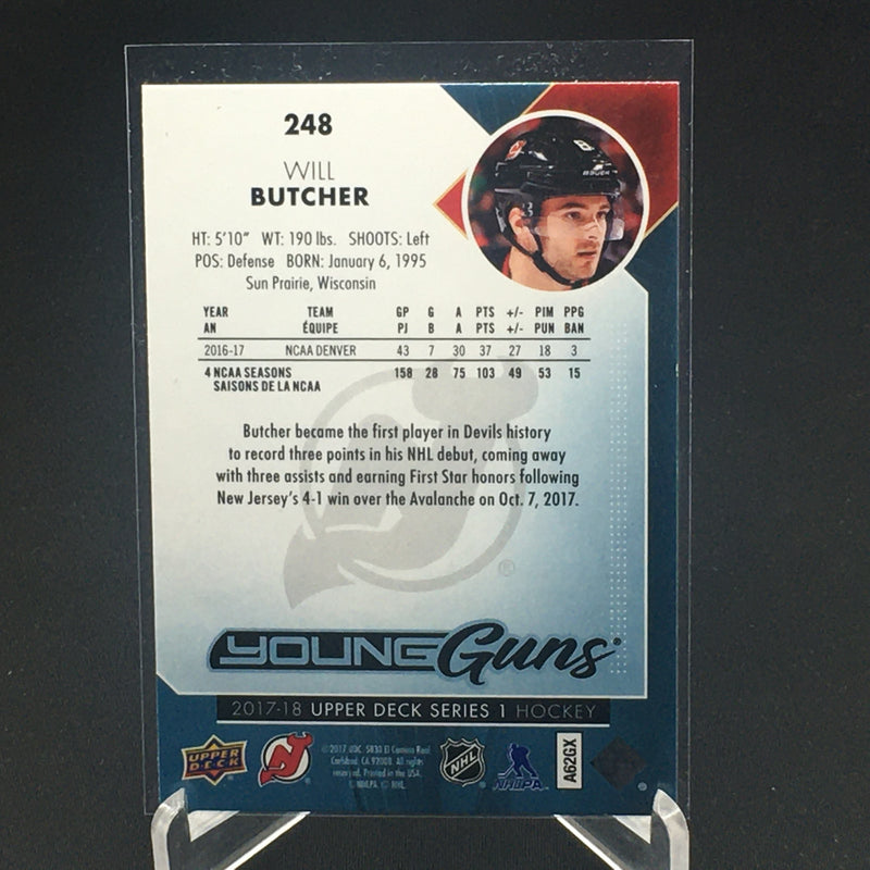 2017 UPPER DECK SERIES ONE - YOUNG GUNS - W. BUTCHER -
