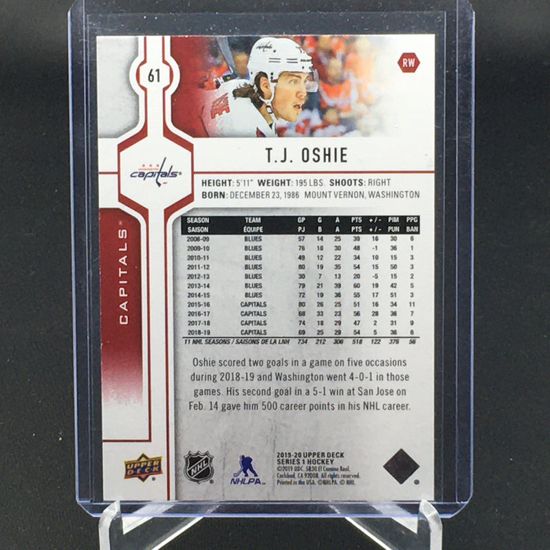 2019 UPPER DECK SERIES ONE - UD EXCLUSIVES - T. OSHIE - #61 - #'D/100