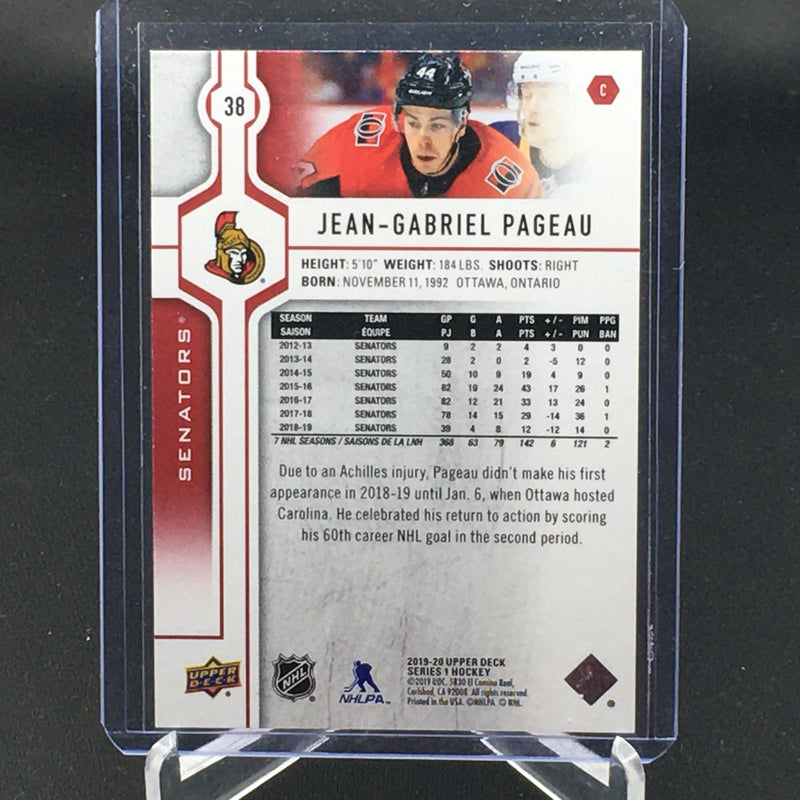 2019 UPPER DECK SERIES ONE - UD EXCLUSIVES - J. PAGEAU - #38 - #'D/100