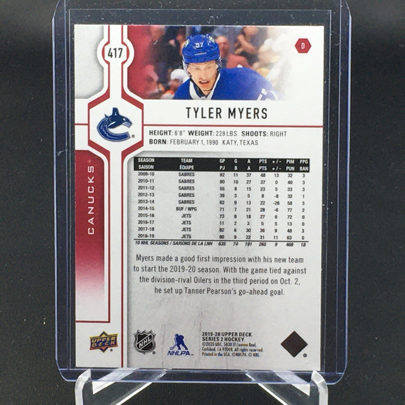 2019 UPPER DECK SERIES TWO - UD EXCLUSIVES - T. MYERS - #417 - #'D/100
