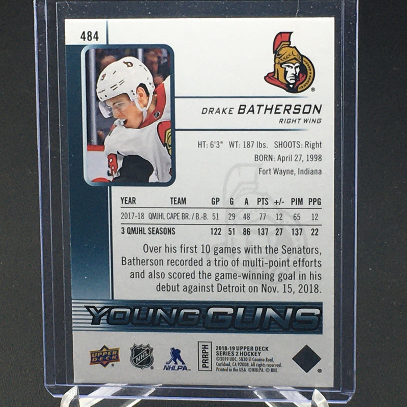 2018 UPPER DECK SERIES TWO - YOUNG GUNS - D. BATHERSON -