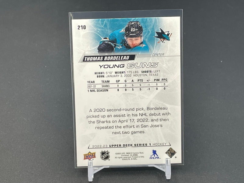 2022 UPPER DECK SERIES ONE - YOUNG GUNS - T. BORDELEAU -