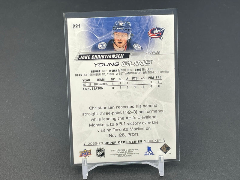 2022 UPPER DECK SERIES ONE - YOUNG GUNS - J. CHRISTIANSEN -