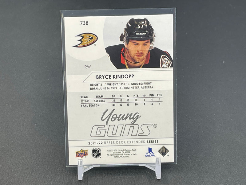 2021 UPPER DECK EXTENDED SERIES - YOUNG GUNS - B. KINDOPP -